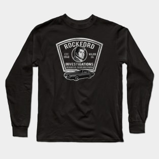 Jim Rockford Private Investigator Patch Long Sleeve T-Shirt